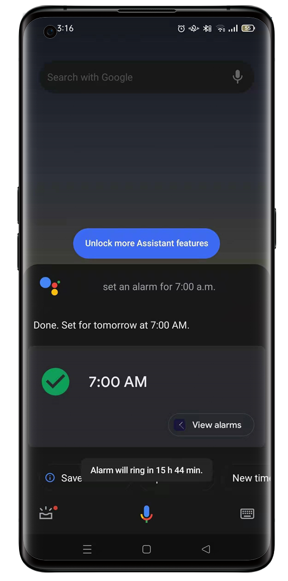 How To Set Alarms With Google Assistant Oppo Ke